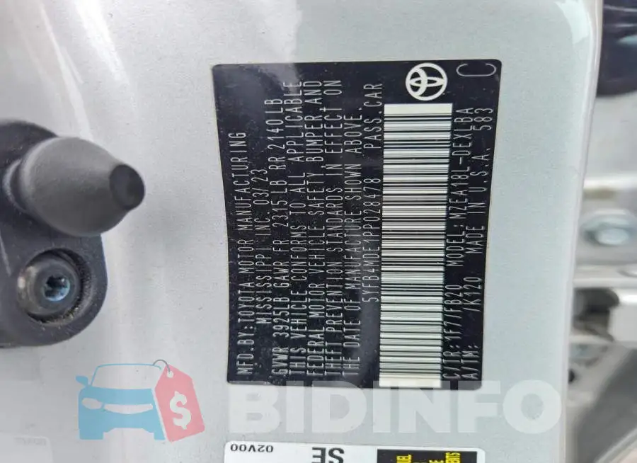 5YFB4MDE1PP028478 Photo# 12