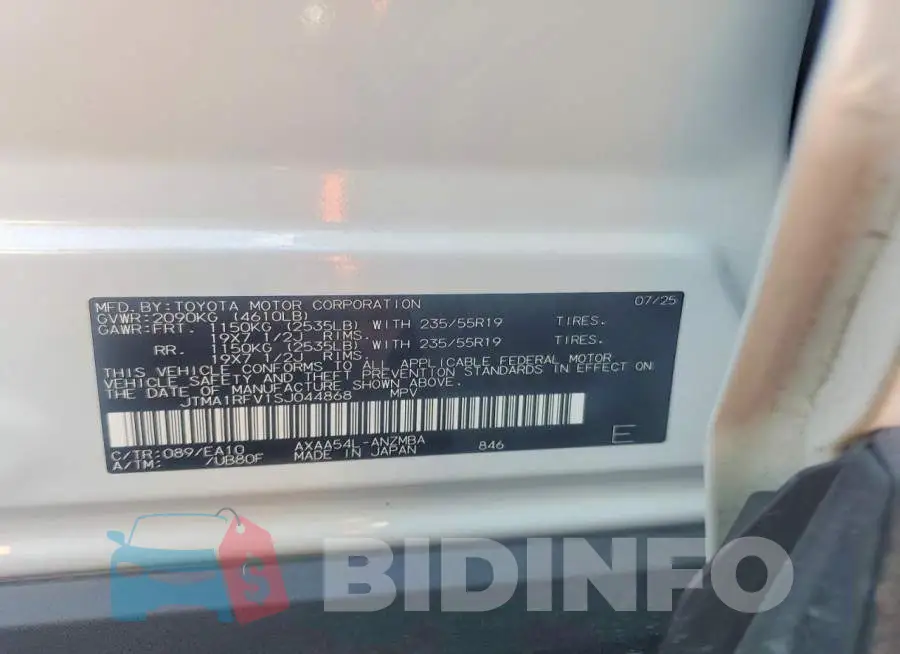 JTMA1RFV1SJ044868 Photo# 13