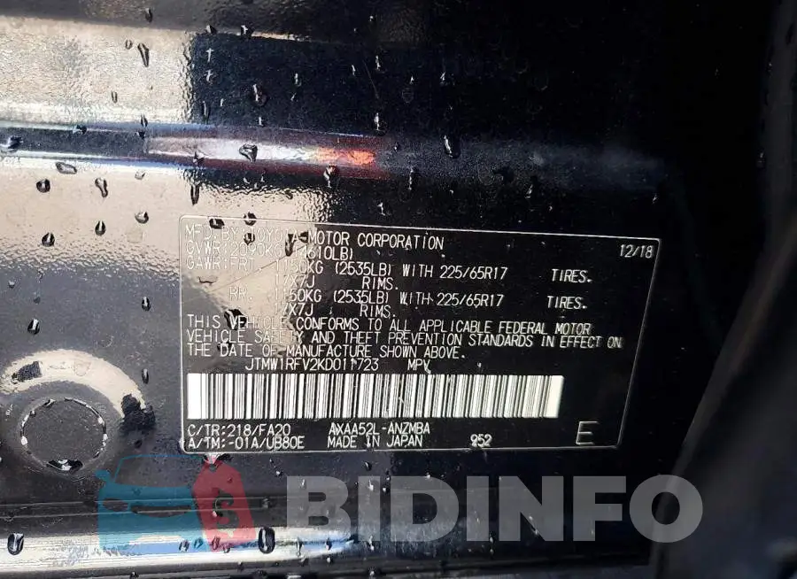 JTMW1RFV2KD011723 Photo# 14