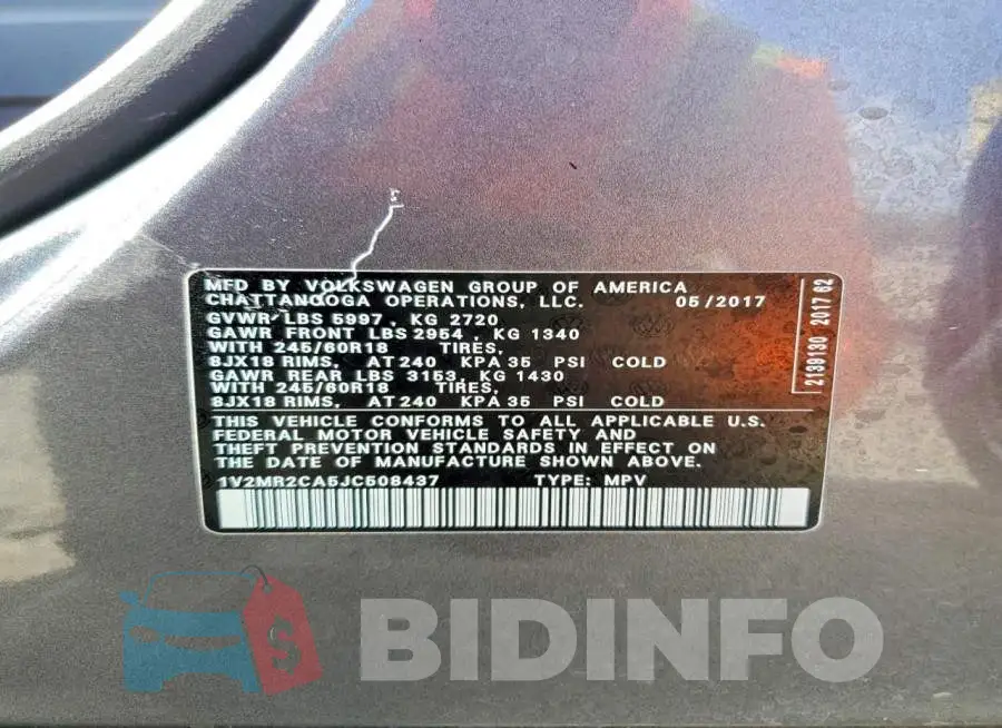 1V2MR2CA5JC508437 Photo# 13