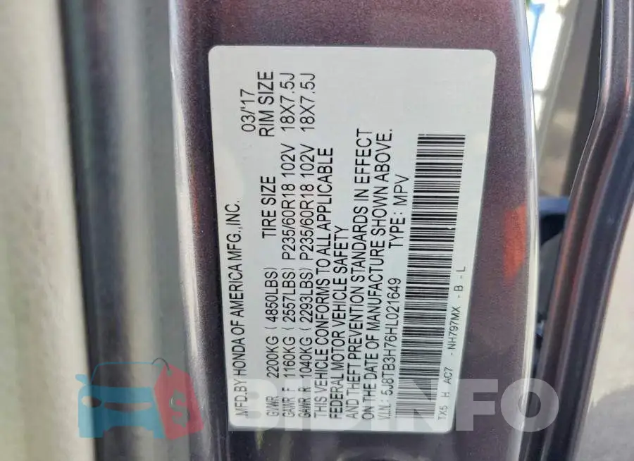 5J8TB3H76HL021649 Photo# 13