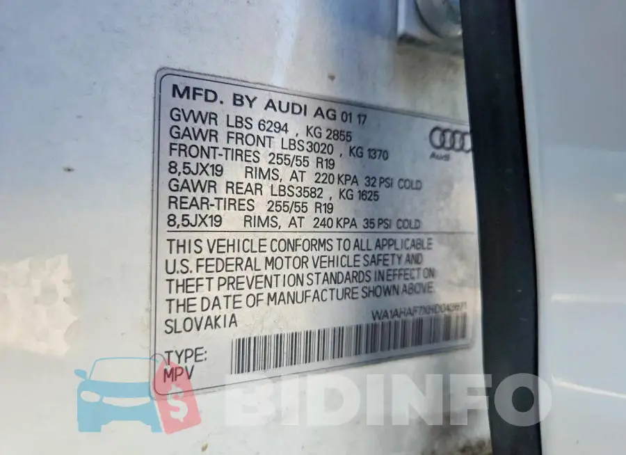 WA1AHAF7XHD043671 Photo# 14