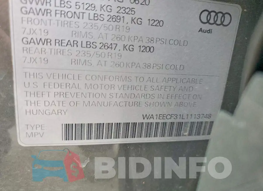 WA1EECF31L1113748 Photo# 13