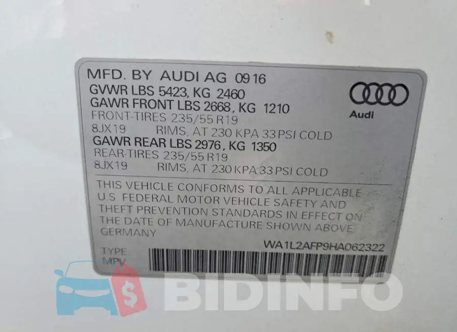 WA1L2AFP9HA062322 Photo# 13
