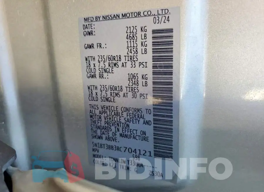 5N1BT3BB3RC704121 Photo# 12