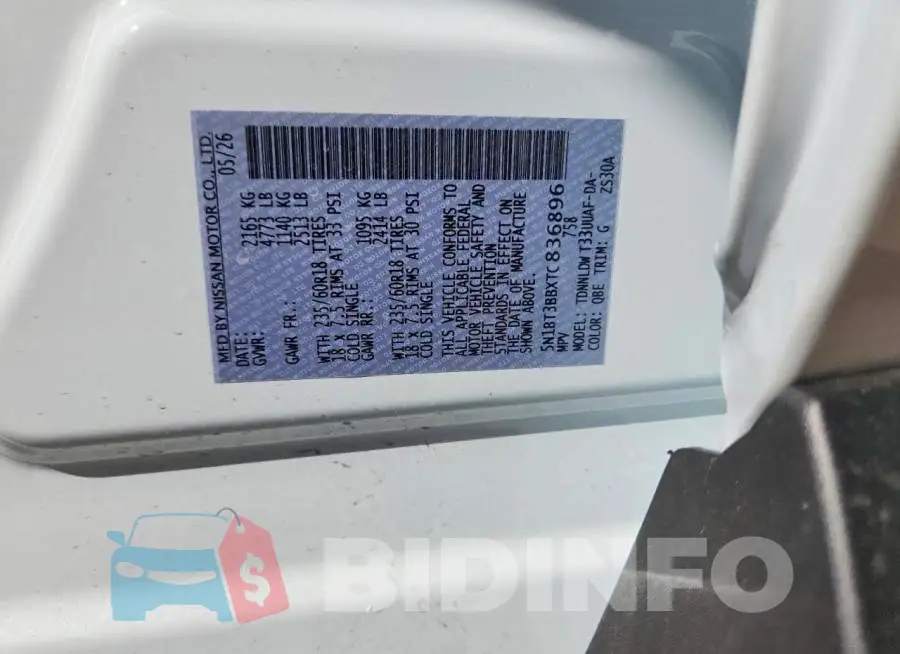 5N1BT3BBXTC836896 Photo# 13