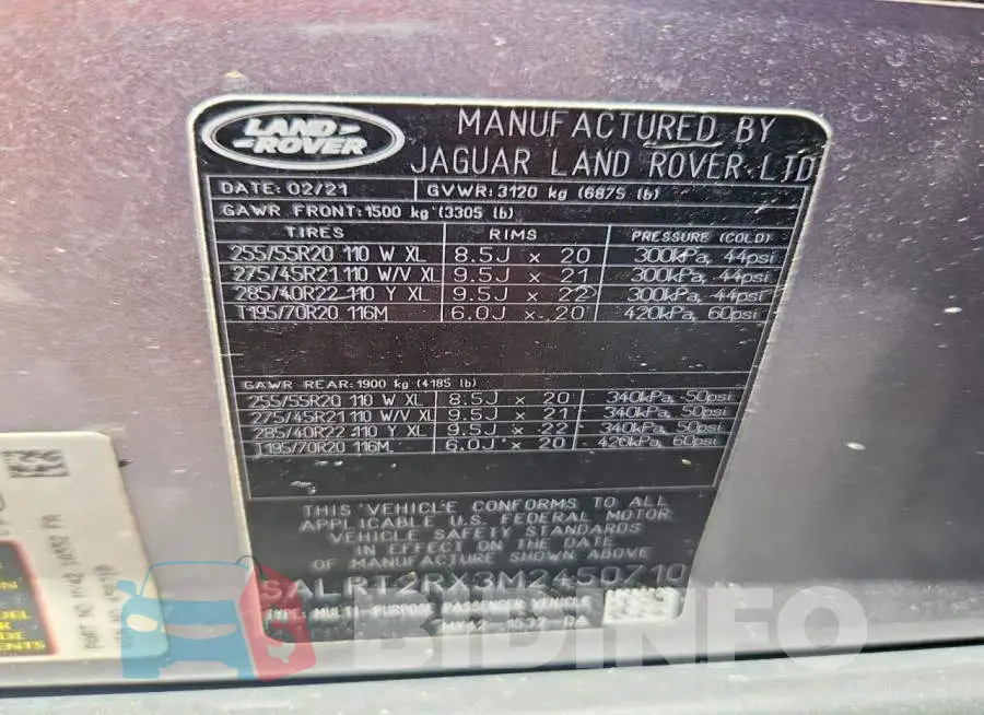 SALRT2RX3M2450710 Photo# 14