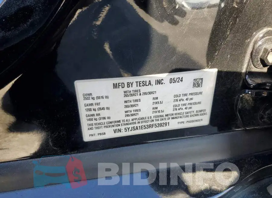 5YJSA1E53RF539291 Photo# 12