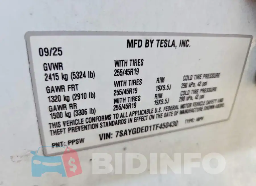 7SAYGDED1TF450430 Photo# 12