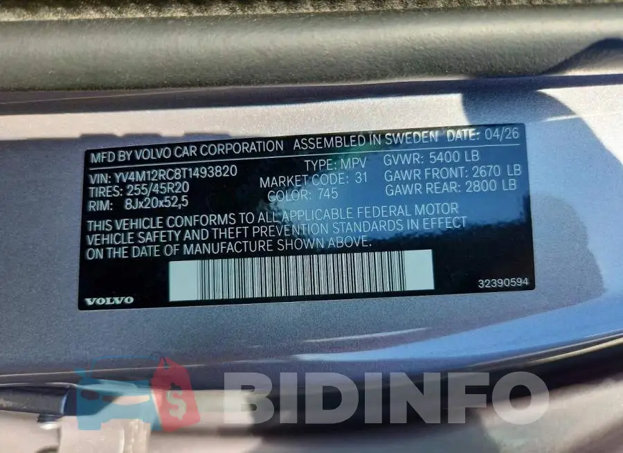 YV4M12RC8T1493820 Photo# 13