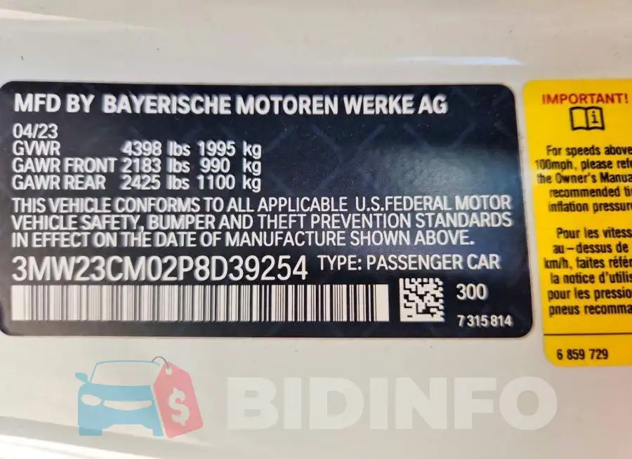 3MW23CM02P8D39254 Photo# 13
