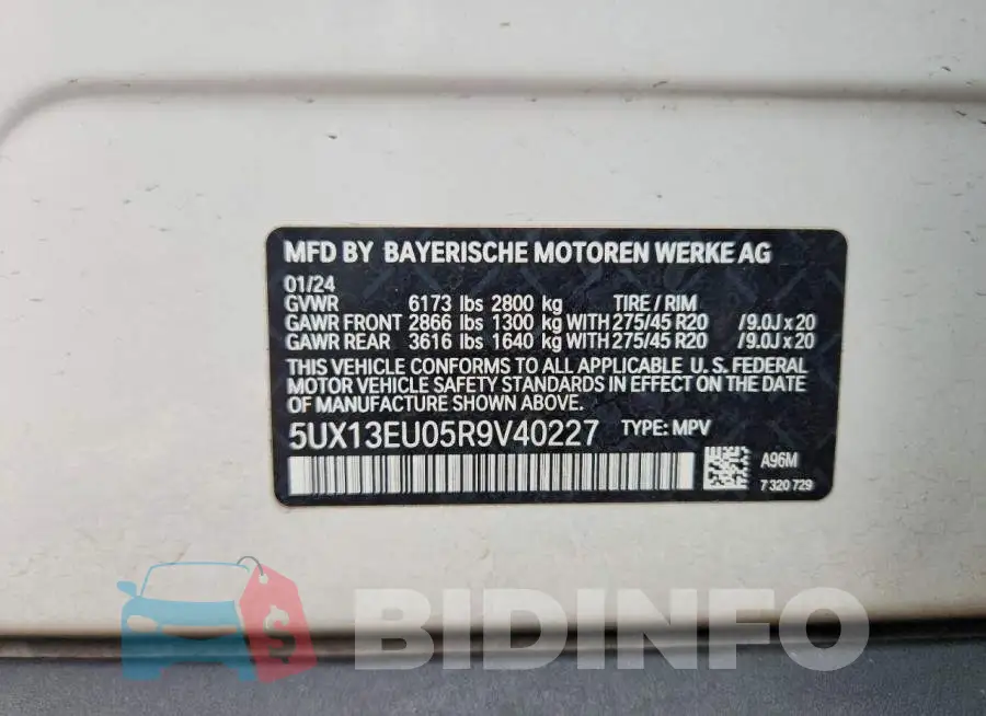 5UX13EU05R9V40227 Photo# 14