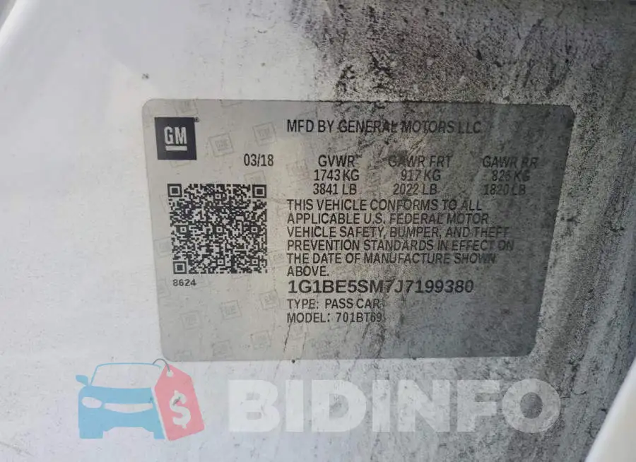 1G1BE5SM7J7199380 Photo# 12