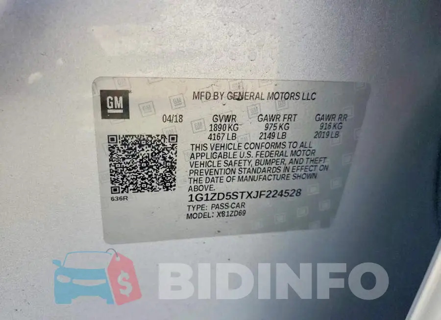1G1ZD5STXJF224528 Photo# 13