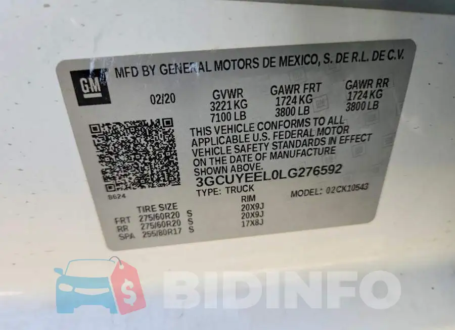 3GCUYEEL0LG276592 Photo# 12