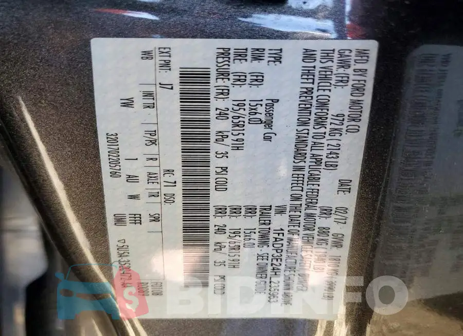 1FADP3E24HL235963 Photo# 12