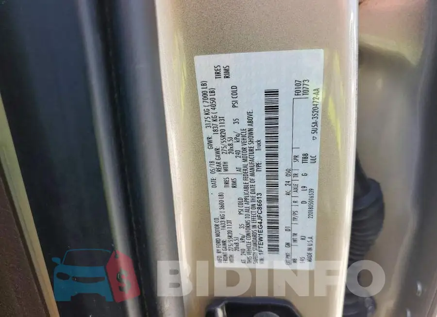 1FTEW1EG4JFC86613 Photo# 12