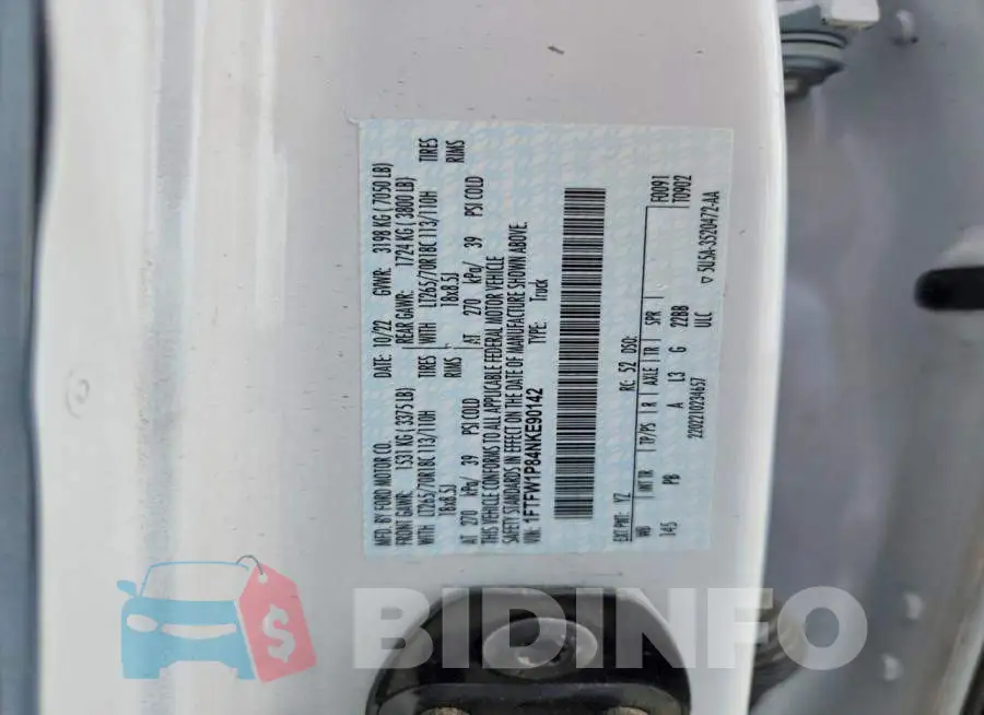 1FTFW1P84NKE90142 Photo# 12