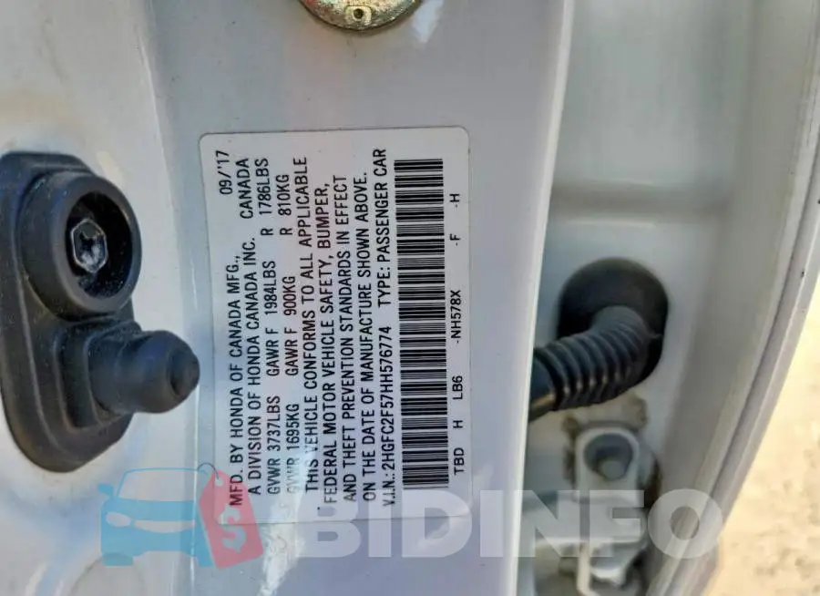 2HGFC2F57HH576774 Photo# 12