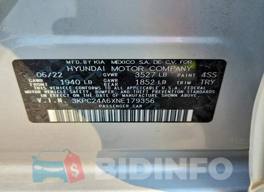 3KPC24A6XNE179356 Photo# 12