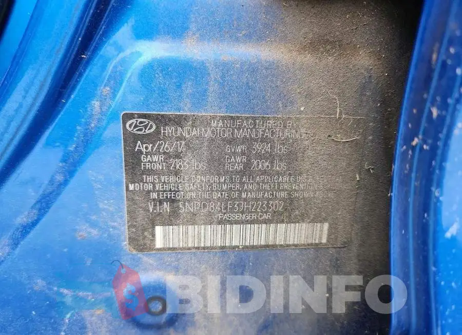 5NPD84LF3JH223302 Photo# 13