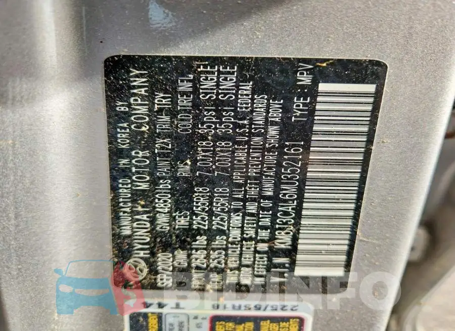 KM8J3CAL6MU352161 Photo# 13