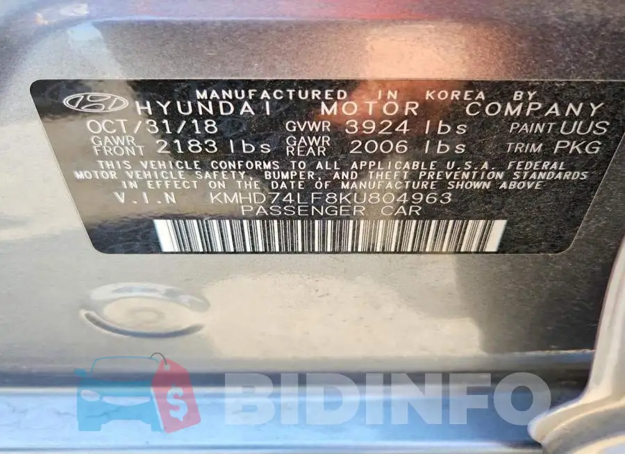 KMHD74LF8KU804963 Photo# 13