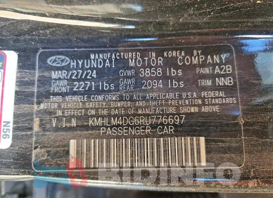 KMHLM4DG6RU776697 Photo# 12