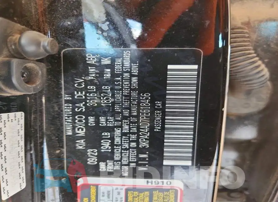 3KPA24AD7PE618456 Photo# 12