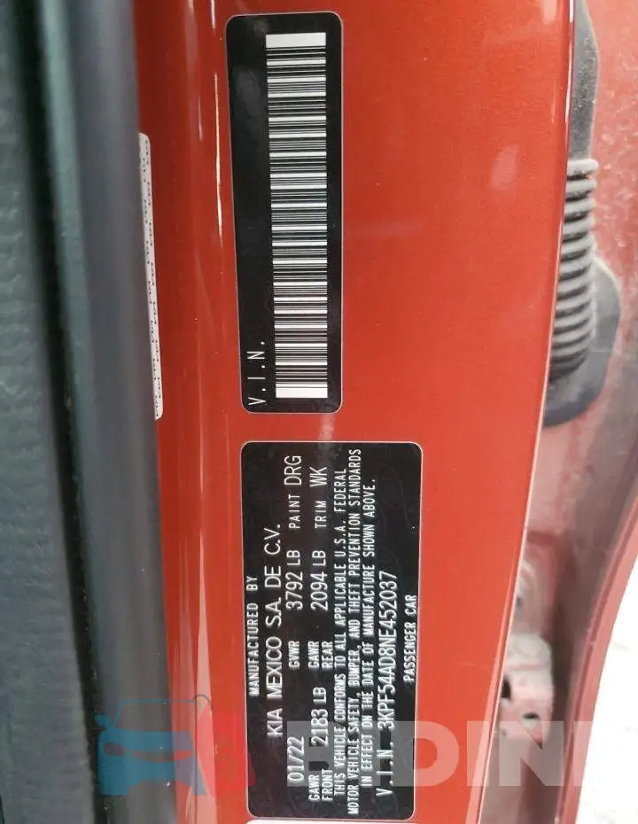 3KPF54AD8NE452037 Photo# 13