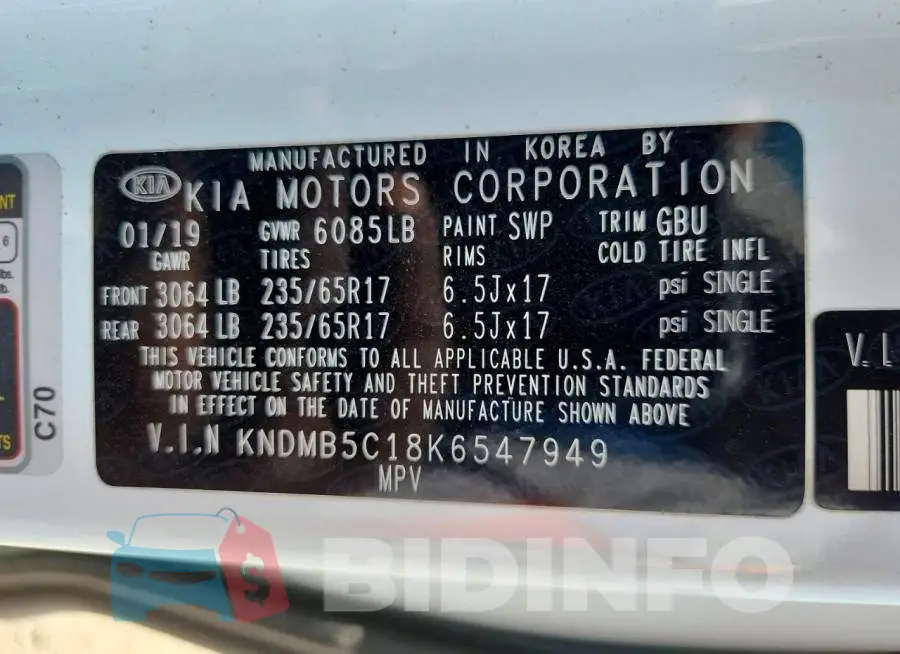 KNDMB5C18K6547949 Photo# 13