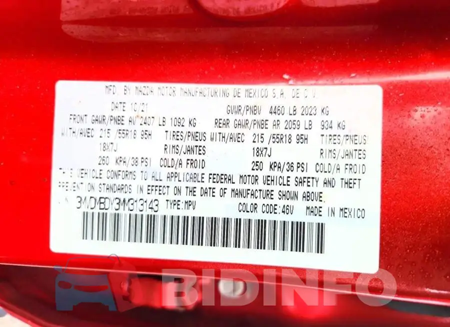 3MVDMBDY3MM313143 Photo# 14