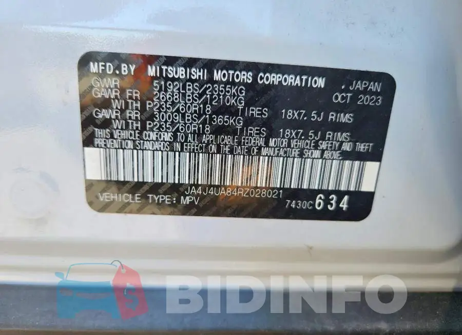 JA4J4UA84RZ028021 Photo# 13