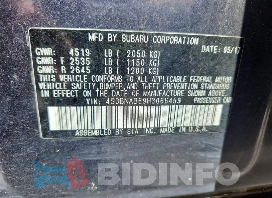 4S3BNAB69H3066459 Photo# 13