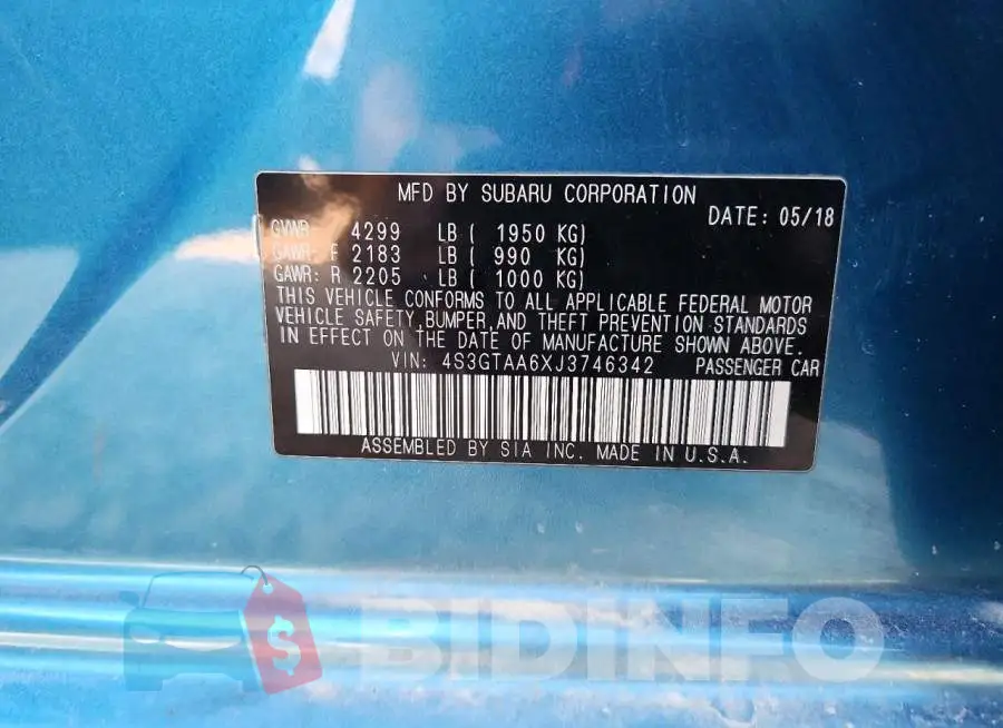 4S3GTAA6XJ3746342 Photo# 12