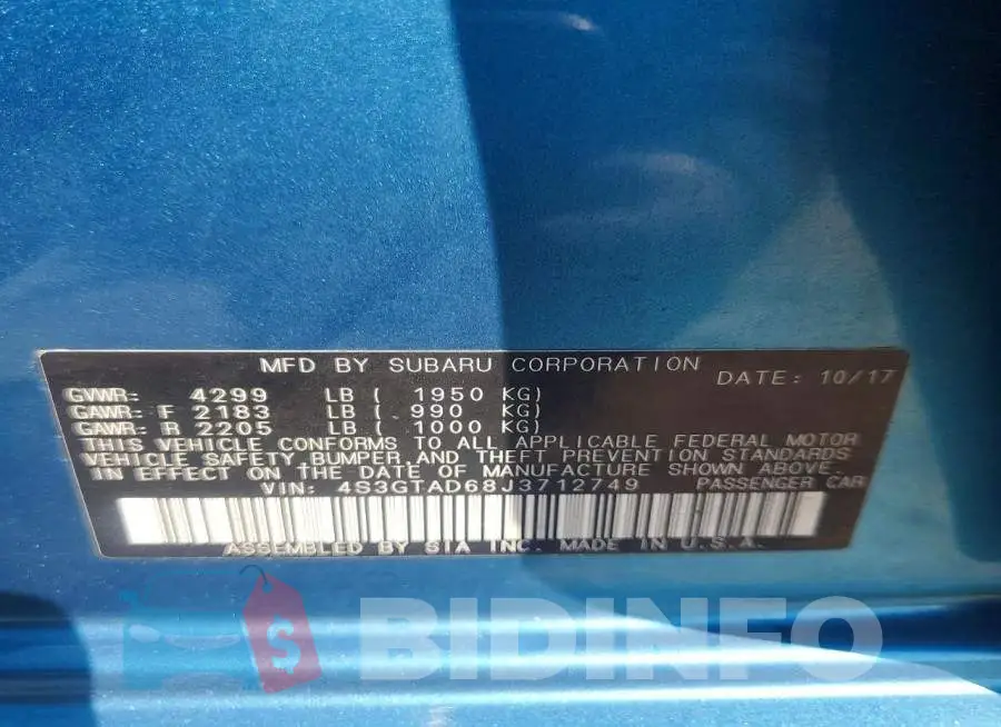 4S3GTAD68J3712749 Photo# 12