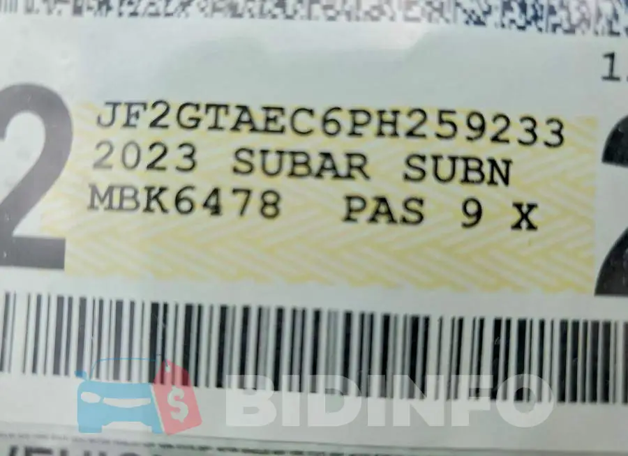 JF2GTAEC6PH259233 Photo# 12
