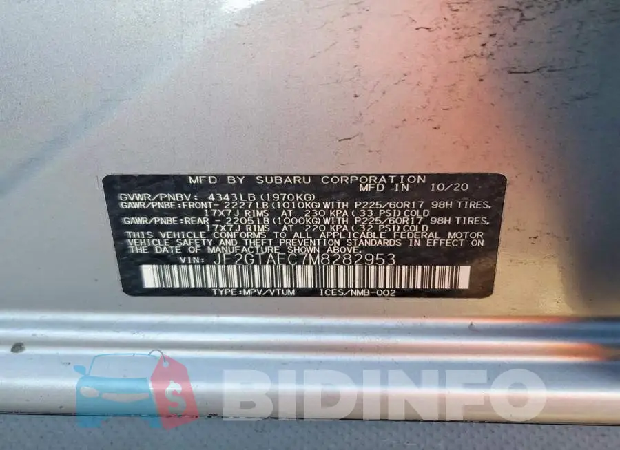 JF2GTAEC7M8282953 Photo# 13