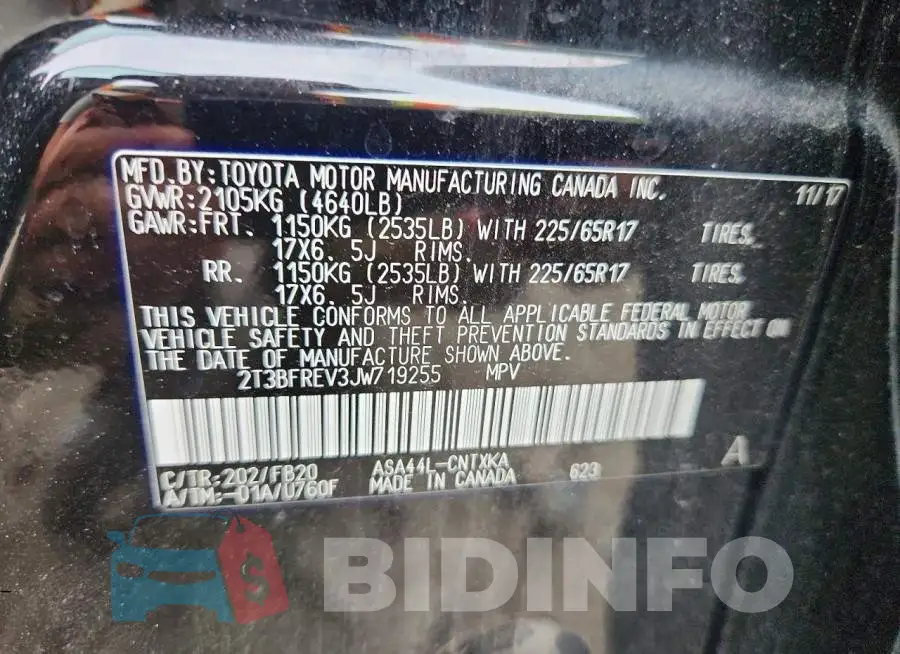 2T3BFREV3JW719255 Photo# 13
