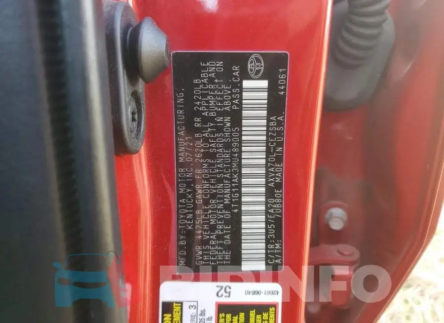 4T1G11AK3MU489005 Photo# 13