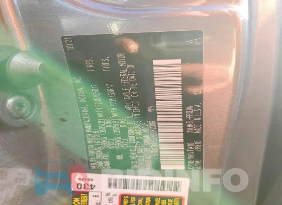 5TDKSKFC8NS042386 Photo# 13