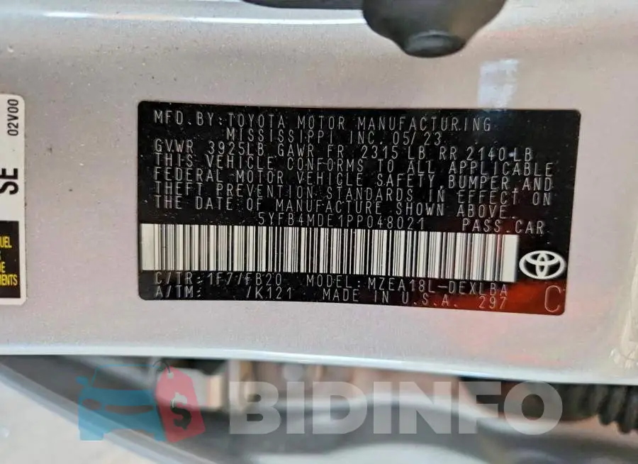 5YFB4MDE1PP048021 Photo# 12