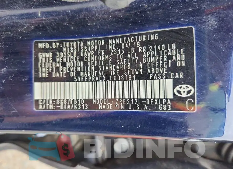 5YFEPRAEXLP008181 Photo# 13