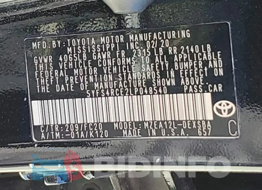 5YFS4RCE2LP048540 Photo# 13