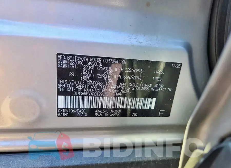 JTMD6RFVXRD129845 Photo# 13