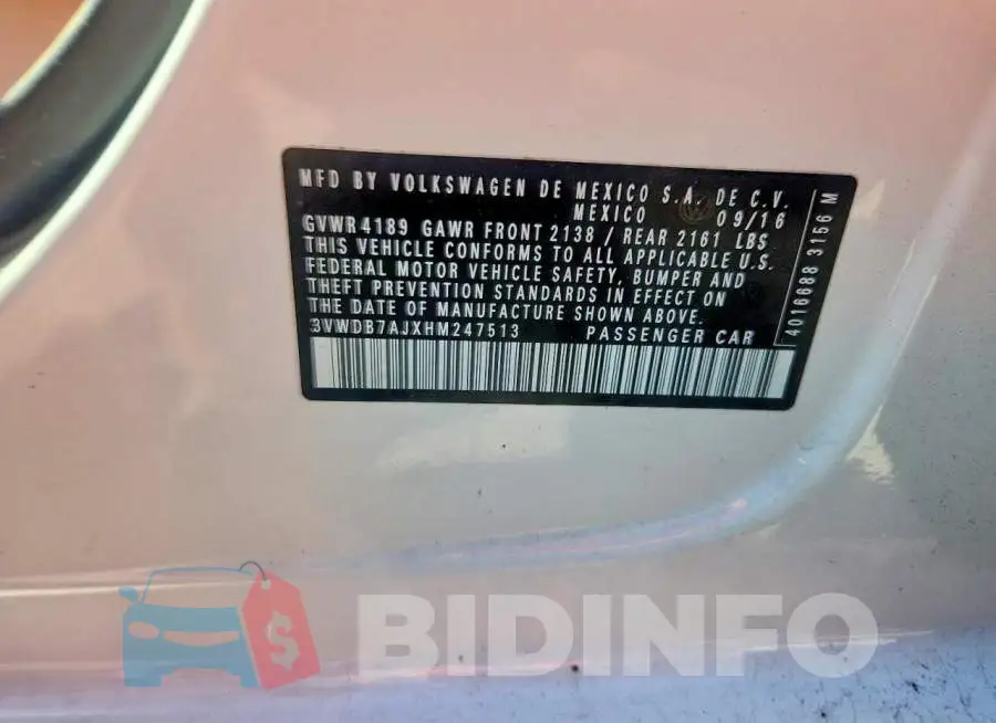 3VWDB7AJXHM247513 Photo# 12