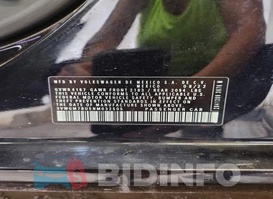 3VWGM7BU5NM032505 Photo# 13
