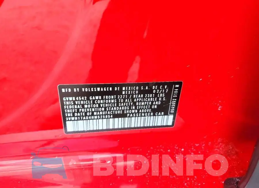 3VWH17AU4HM525854 Photo# 12