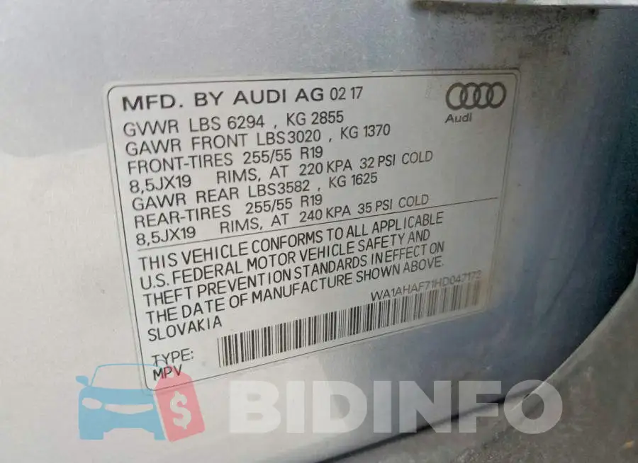 WA1AHAF71HD047172 Photo# 13