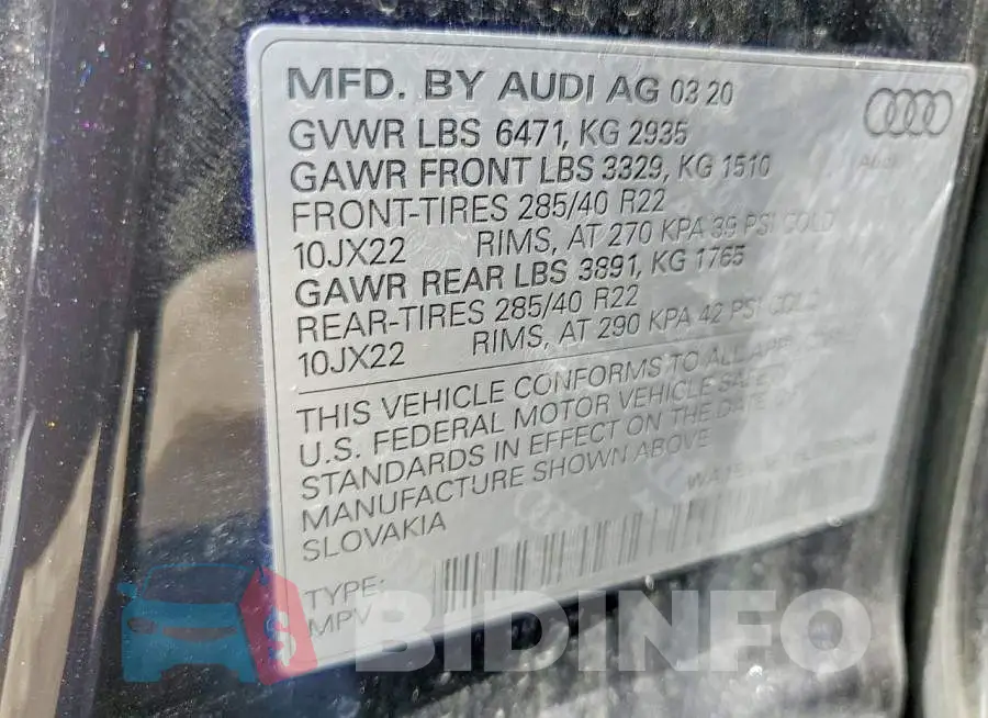 WA1EVAF15LD022466 Photo# 13